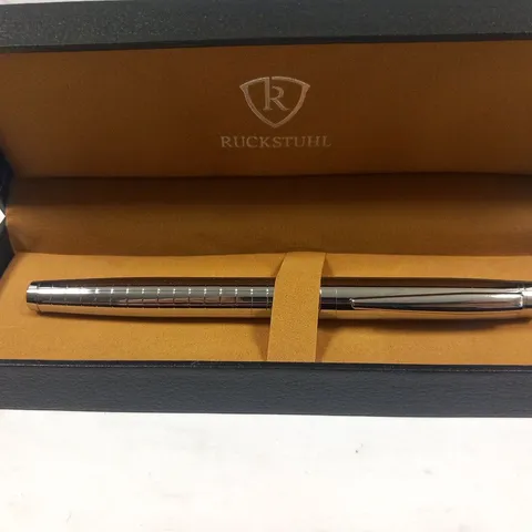 RUCKSTUHL STAINLESS STEEL LUXURY PEN IN GIFT BOX – HAND ASSEMBLED 