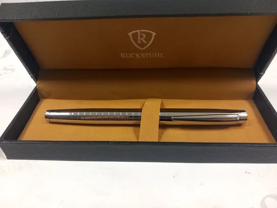 RUCKSTUHL STAINLESS STEEL LUXURY PEN IN GIFT BOX – HAND ASSEMBLED 