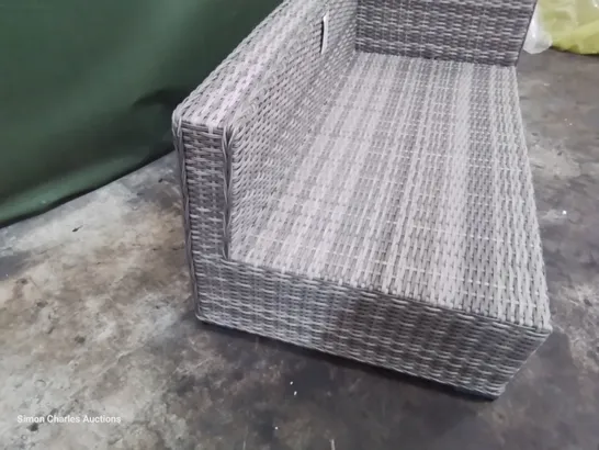 DESIGNER GREY RATTAN CORNER SOFA SECTION