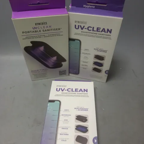 LOT OF 5 HOMEDICS UV-CLEAN PORTABLE SMARTPHONE SANITISERS 