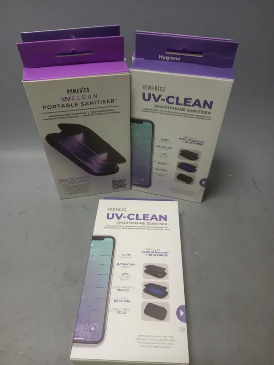 LOT OF 5 HOMEDICS UV-CLEAN PORTABLE SMARTPHONE SANITISERS 