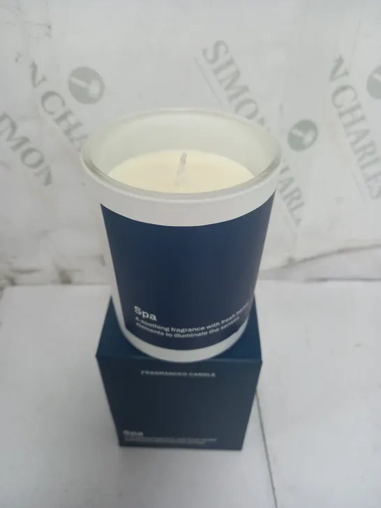 BOXED ESSENTIALS SPA FRAGRANCED CANDLE 200G