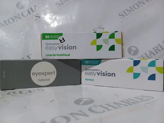 APPROXIMATELY 20 ASSORTED HOUSEHOLD ITEMS TO INCLUDE EASYVISION CONTACT LENSES, EYEXPERT NATURAL CONTACT LENSES, ETC