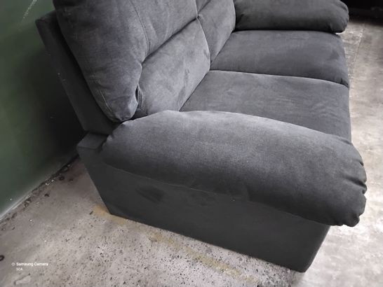 DESIGNER GREY FABRIC FIXED TWO SEATER SOFA 