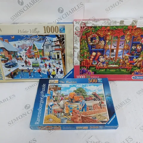 BOX OF ASSORTED JIGSAW PUZZLES