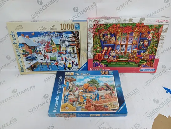 BOX OF ASSORTED JIGSAW PUZZLES