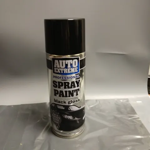 LOT OF 12 AUTO EXTREME PROFESSIONAL SPRAY PAINT BLACK GLOSS 400ML PER CAN