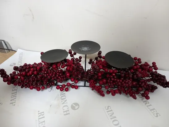 OUTLET HOME REFLECTIONS MIXED BERRY CANDLE HOLDER WITH LED CANDLES - 60cm