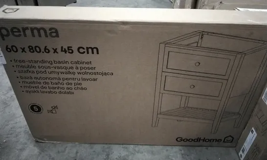 BOXED PERMA 60 X 80.6 X 45CM FREE-STANDING BASIN CABINET