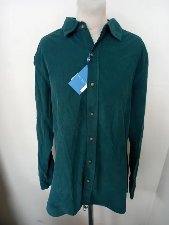 BEAUFORT & BLAKE WYCK FERN CORD SHIRT - L