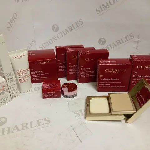 LOT OF 10 CLARINS MAKE UP ITEMS