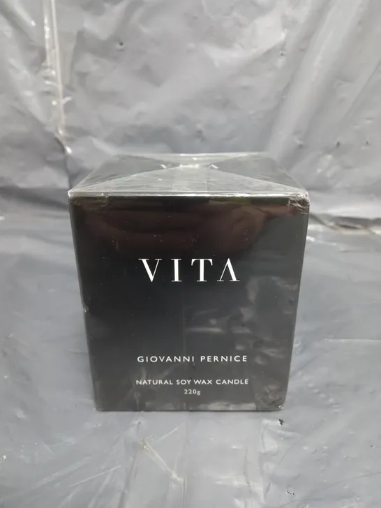 BOXED AND SEALED VITA GIOVANNI PENRICE NATURAL SOY WAX CANDLE - 220G