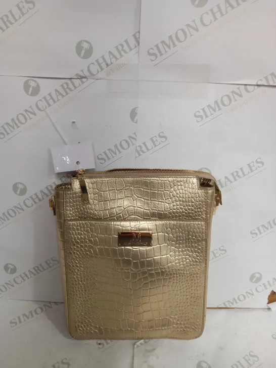 JULIEN MACDONALD CROCODILE SKIN BAG IN GOLD