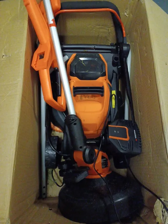 YARD FORCE 32CM LAWNMOWER AND TRIMMER RRP £199