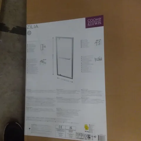 BOXED COOKE & LEWIS PIVOT SHOWER DOOR APPROX 82.5 X 200CM