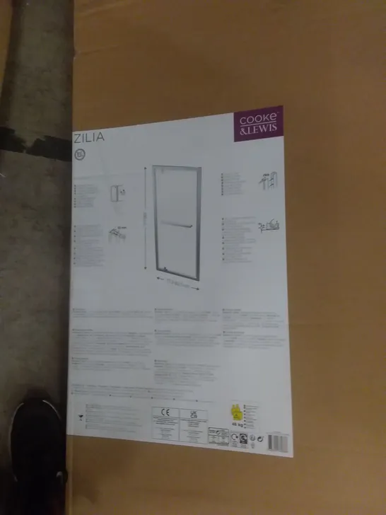 BOXED COOKE & LEWIS PIVOT SHOWER DOOR APPROX 82.5 X 200CM