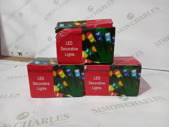 THREE BOXED SETS OF LED DECORATIVE LIGHTS