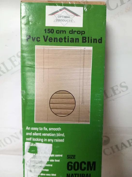 BOXED OPTIMAL PRODUCTS 150CM PVC VENETIAN BLIND