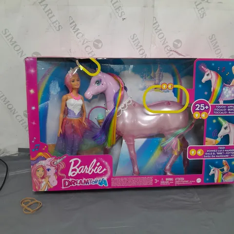 BARBIE DREAMTOPIA MAGICAL LIGHTS UNICORN TOUCH ACTIVATE DOLL 