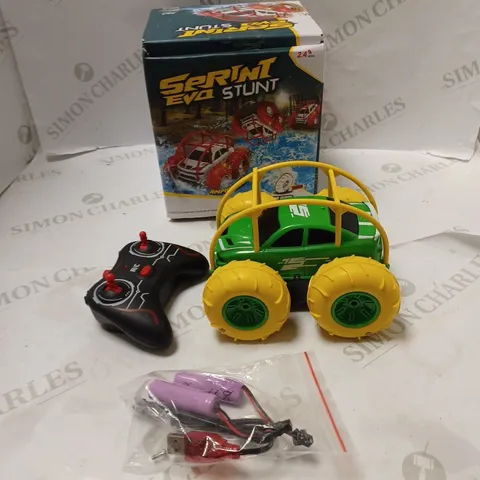 BOXED RADIO CONTROL SERRINI EVO STUNT TRUCK WITH CONTROLLER, BATTERIES, AND USB CABLE