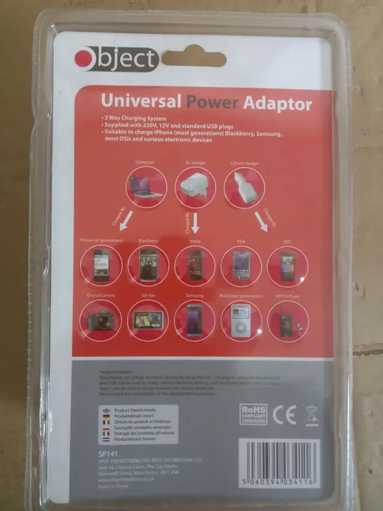 BOX OF APROX 28 OBJECT UNIVERSAL POWER ADAPTER 