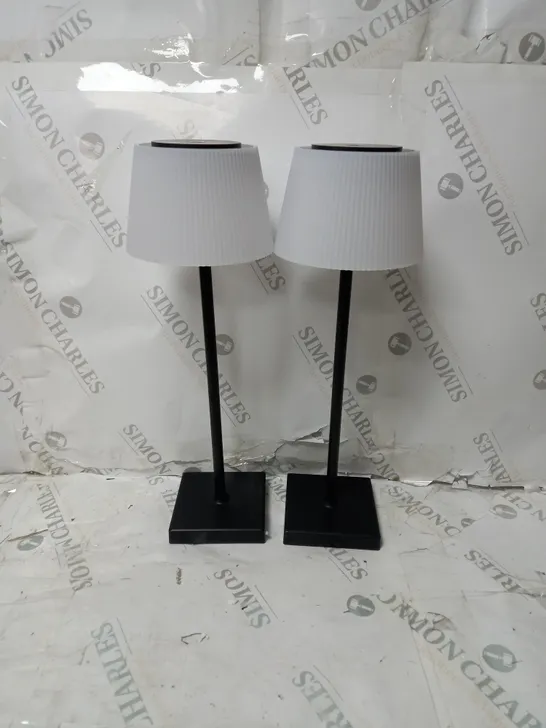 BOXED SFIXX SET OF 2 INDOOR/OUTDOOR TOUCH TABLE LIGHTS BLACK