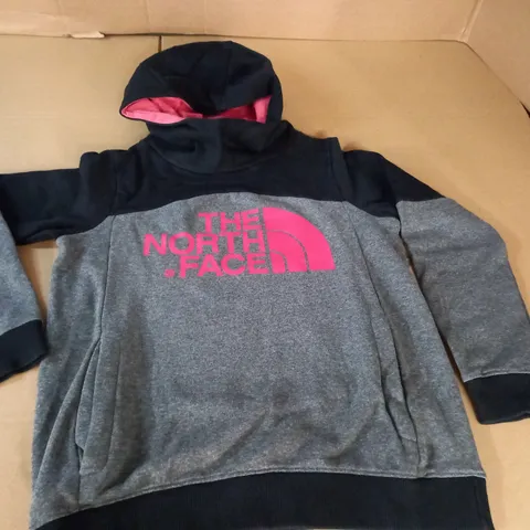 THE NORTH FACE GIRLS GREY/BLACK HOODIES - M