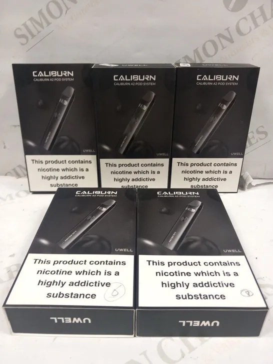 5 BOXED UWELL CALIBURN A2 POD SYSTEMS