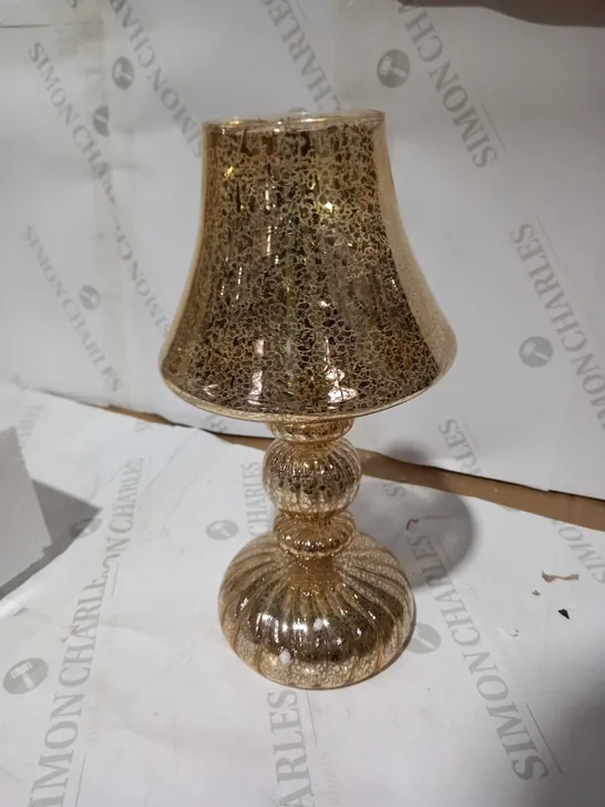 HOME REFLECTIONS PRE-LIT LED MERCURY GLASS LAMP GOLD