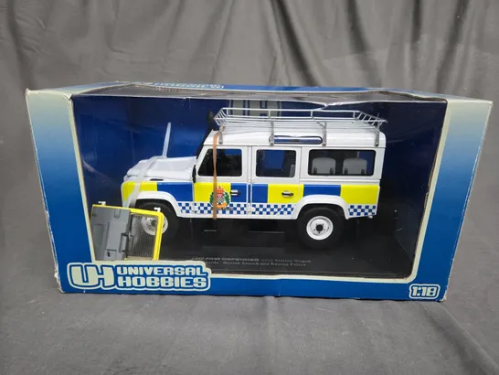 UNIVERSAL HOBBIES - LAND ROVER DEFENDER - 110 STATION WAGON - BRITISH SEARCH AND RECUE POLICE