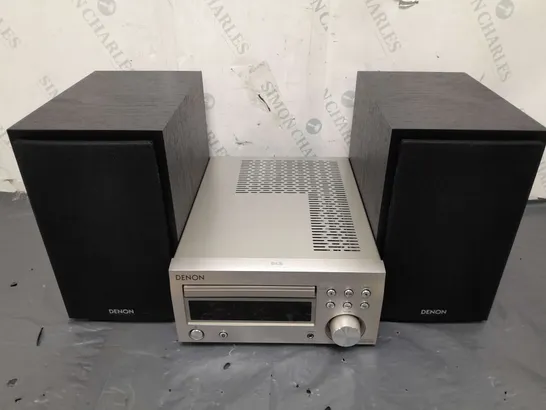 BOXED DENON CD RECEIVER WITH SPEAKER SYSTEM