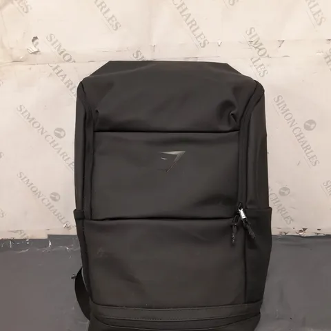 GYMSHARK BLACK SLEEK BACKPACK 