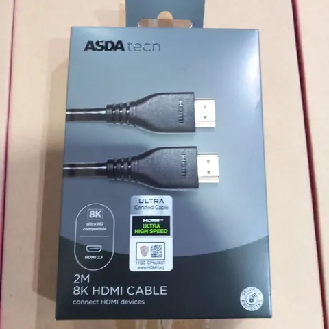 APPROXIMATELY 20 BOXES OF 4 BRAND NEW TECH 2M 8K HDMI CABLES