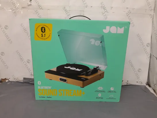 BOX OF 4 BOXED JAM BLUETOOTH SOUND STREAM+ TURNTABLE 