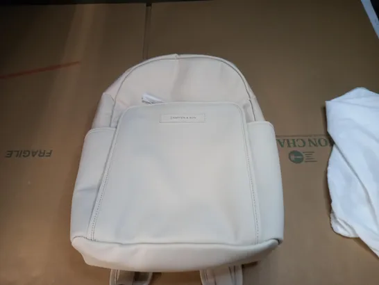 kapten and son cream backpack with 14"laptop compartment