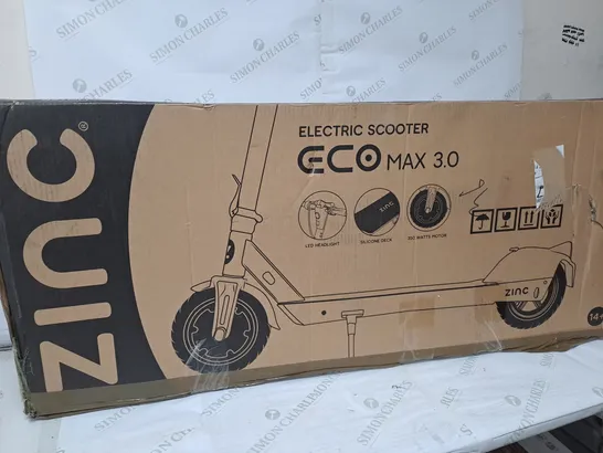 BOXED ZINC ECO MAX 3.0 ELECTRIC SCOOTER  RRP £499.99