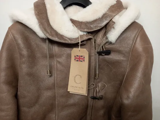 CELTIC & CO DUFFLE COAT IN WALNUT - LARGE