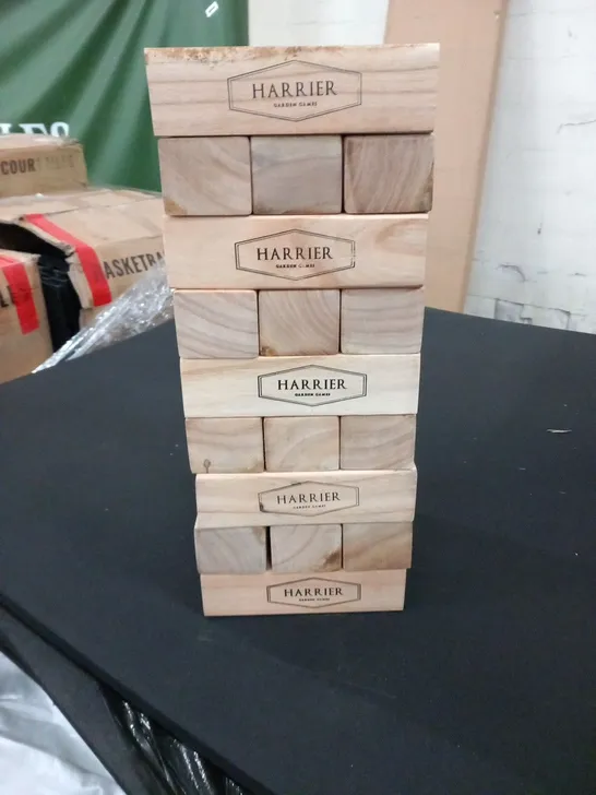 THREE BOXED HARRIER GARDEN GAMES GIANT JENGA PUZZLES