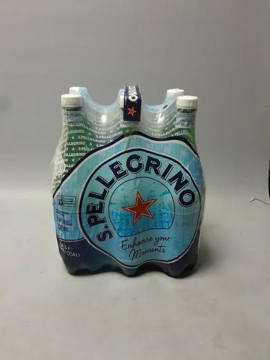 SIX PACK OF S.PELLEGRINO BOTTLES