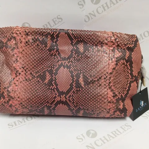 LANVIN PARIS AMALIA SMALL CLUTCH IN PYTHON PINK