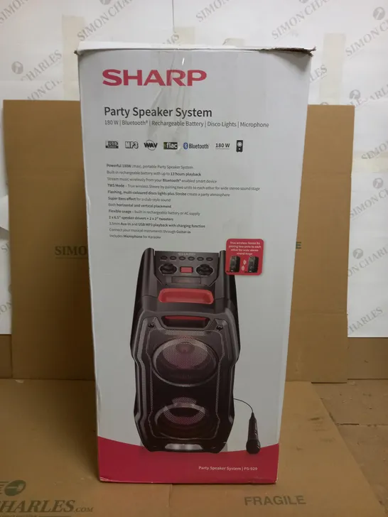 SHARP PARTY SPEAKER SYSTEM WITH MICROPHONE