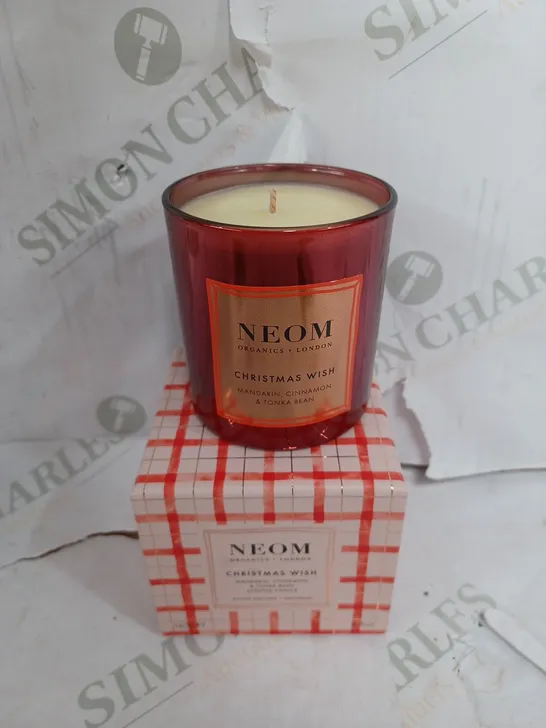 NEOM CHRISTMAS WISH 1 WICK CANDLE 185G NATURAL FRAGRANCE CANDLE 