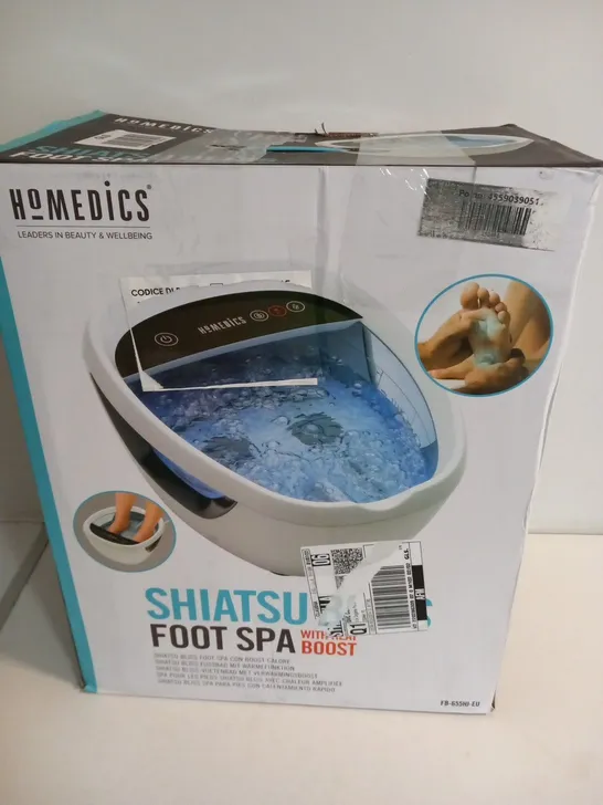 BOXED HOMEDICS SHIATSU BLISS FOOT SPA WITH HEAT BOOST FB-655HJ-EU