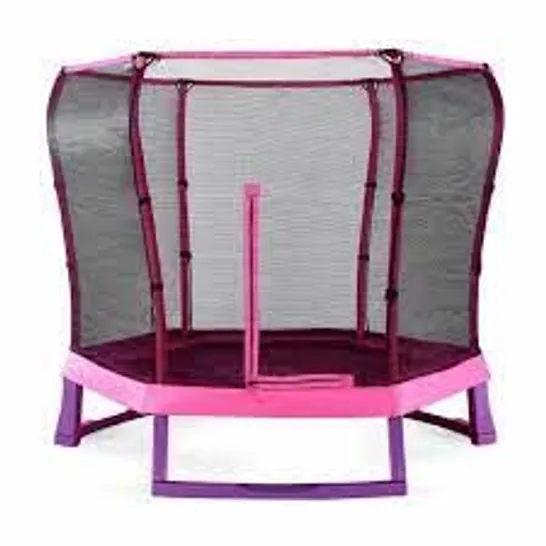 BOXED PLUMB 7FT PINK TRAMPOLINE & ENCLOSURE (2 OF 2 BOXES) RRP £299.99