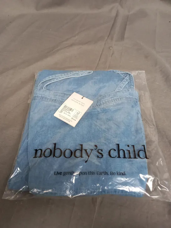 SEALED NOBODYS CHILD HENDON MIDI DRESS PLAIN IN BLUE - UK 8