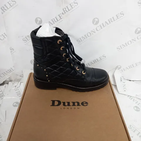 DUNE LONDON BLACK LEATHER ANKLE BOOTS SIZE 5