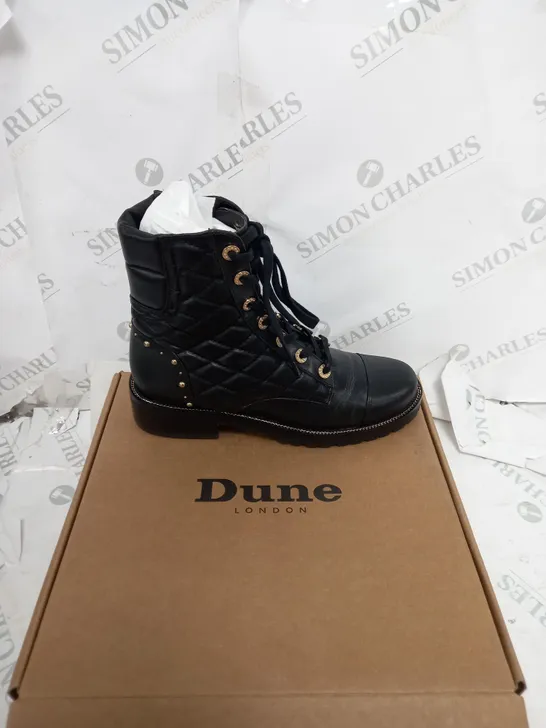 DUNE LONDON BLACK LEATHER ANKLE BOOTS SIZE 5