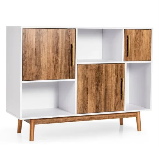 BOXED COSTWAY 3-DOOR SIDEBOARD MODERN STANDING CABINET BUFFET TV STAND FOR HOME OFFICE