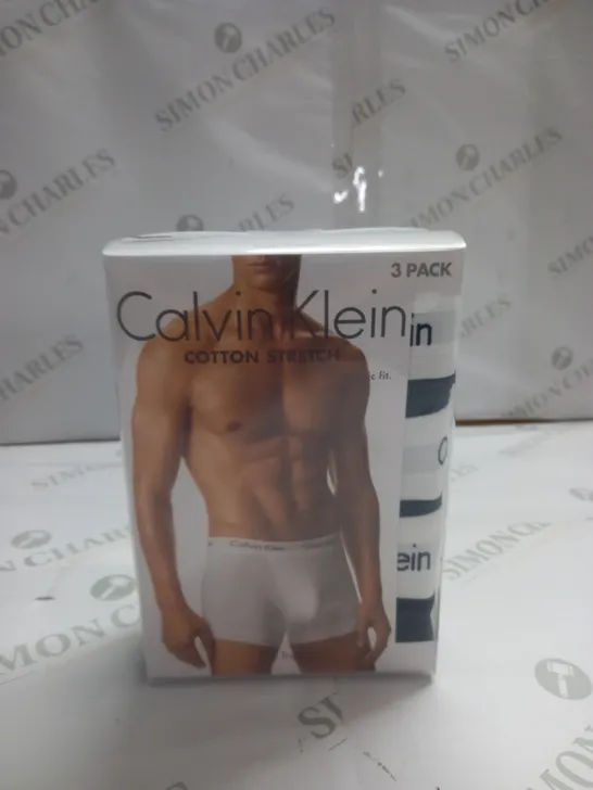 BOXED CALVIN KLEIN 3 PACK TRUNKS SIZE M