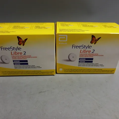LOT OF 2 FREESTYLE LIBRE 2 FLASH GLUCOSE MONITORING SYSTEM